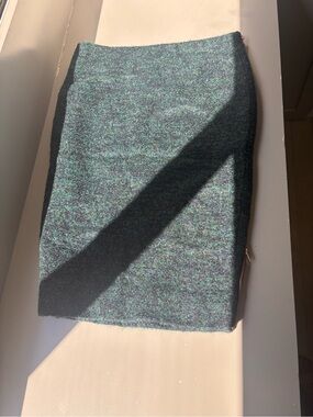 Diane Von Furstenberg Wool Green Tweed Pencil Skirt